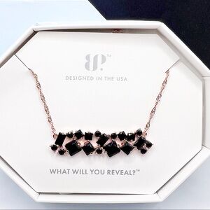 Bomb Party BP Necklace Passion For Jewels Black Onyx Rose Gold Plating